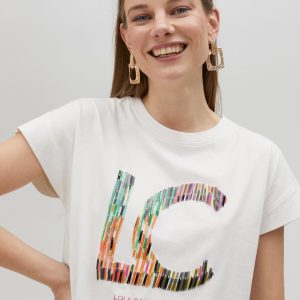 Camiseta logo multiraya Lola Casademunt