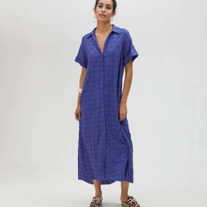 Vestido largo manga corta LC con lentejuelas Lila Lola Casademunt