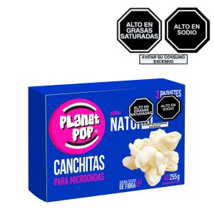 Planet Pop Palomitas sabor Natural 255g Plegadiza x 3 und