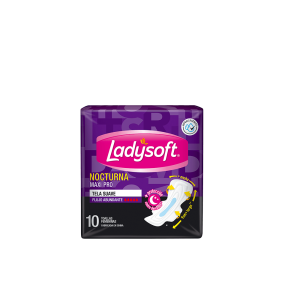 Toalla Higiénica Lady Soft Nocturna Maxi Pro con alas x 10 unds