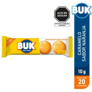 Caramelos Buk Sabor Naranja x 20 und.