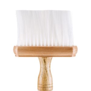 BROCHA O CEPILLO para limpiar restos de corte pelo en el cuello con MANGO DE MADERA HAIRSYSTEM XANITALIA