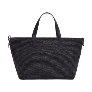 Bolso de piel y rafia Margaret