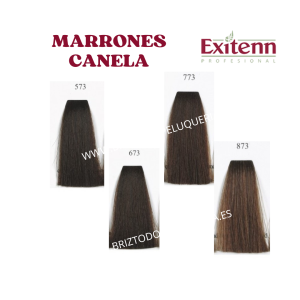 TINTE / COLORACIÓN PARA EL PELO COLOR CREME EXITENN GAMA: MARRONES CANELA Nº: 573, 673, 773 y 873