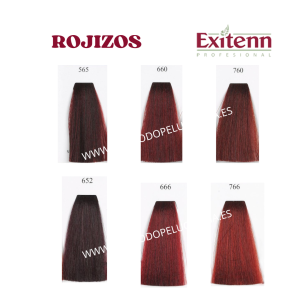 TINTE / COLORACIÓN PARA EL PELO COLOR CREME EXITENN GAMA: ROJIZOS Nº: 565, 660, 760, 652, 666 y 766