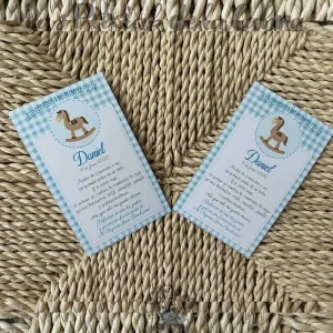 Tarjeta de Agradecimiento Bautizo Daniel