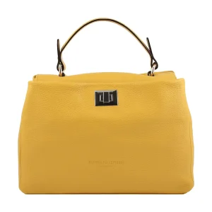 Bolso de mano de cuero Pompei