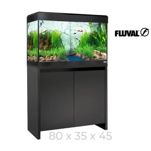 Fluval Roma 125 LED negro con mesa