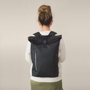 Mochila para portatil personalizada con iniciales bordadas, roll-top