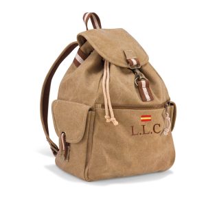 Mochila vintage personalizada con bordado