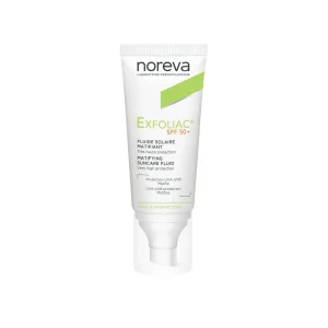 noreva Exfoliac SPF 50+ Protector Solar Fluido Matificante 40 ml