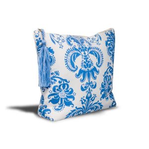 Bolso de mano Paisley Blanco y Azul