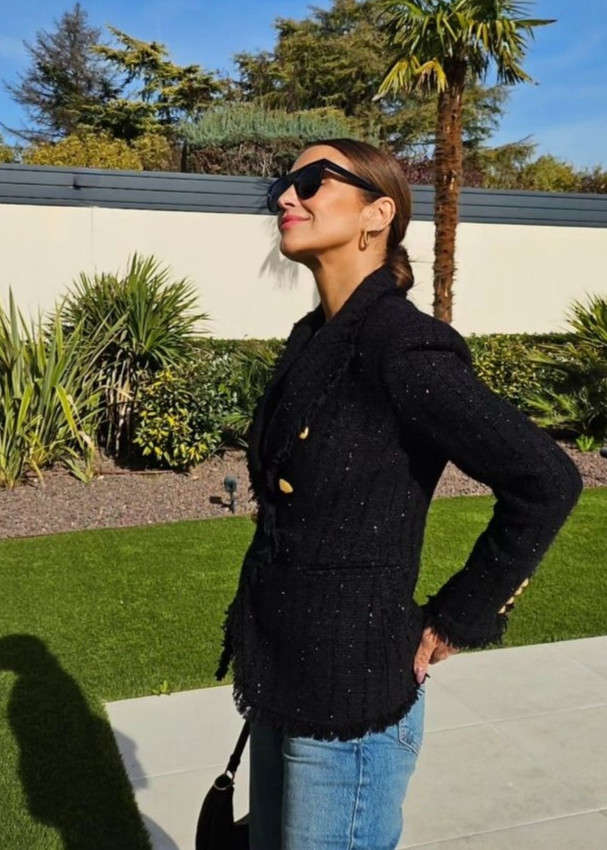 Blazer cruzado brillos desflecada Emilie The Extreme Collection - Imagen 8