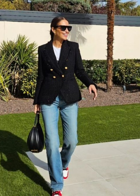 Blazer cruzado brillos desflecada Emilie The Extreme Collection - Imagen 9