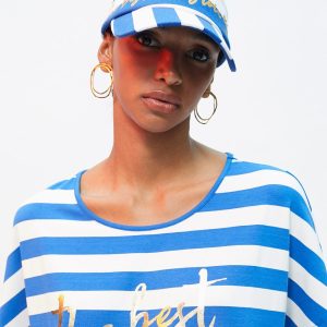 Visera con rayas bicolor Lola Casademunt Azul