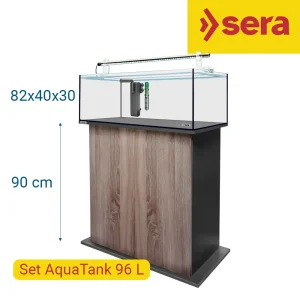 Sera AquaTank 96 L 82x40x30 Set con mesa Walnut 90 cm